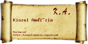 Kiszel Amázia névjegykártya